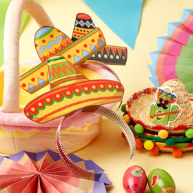 JOYIN sombrero headband solid color design for easy party styling.