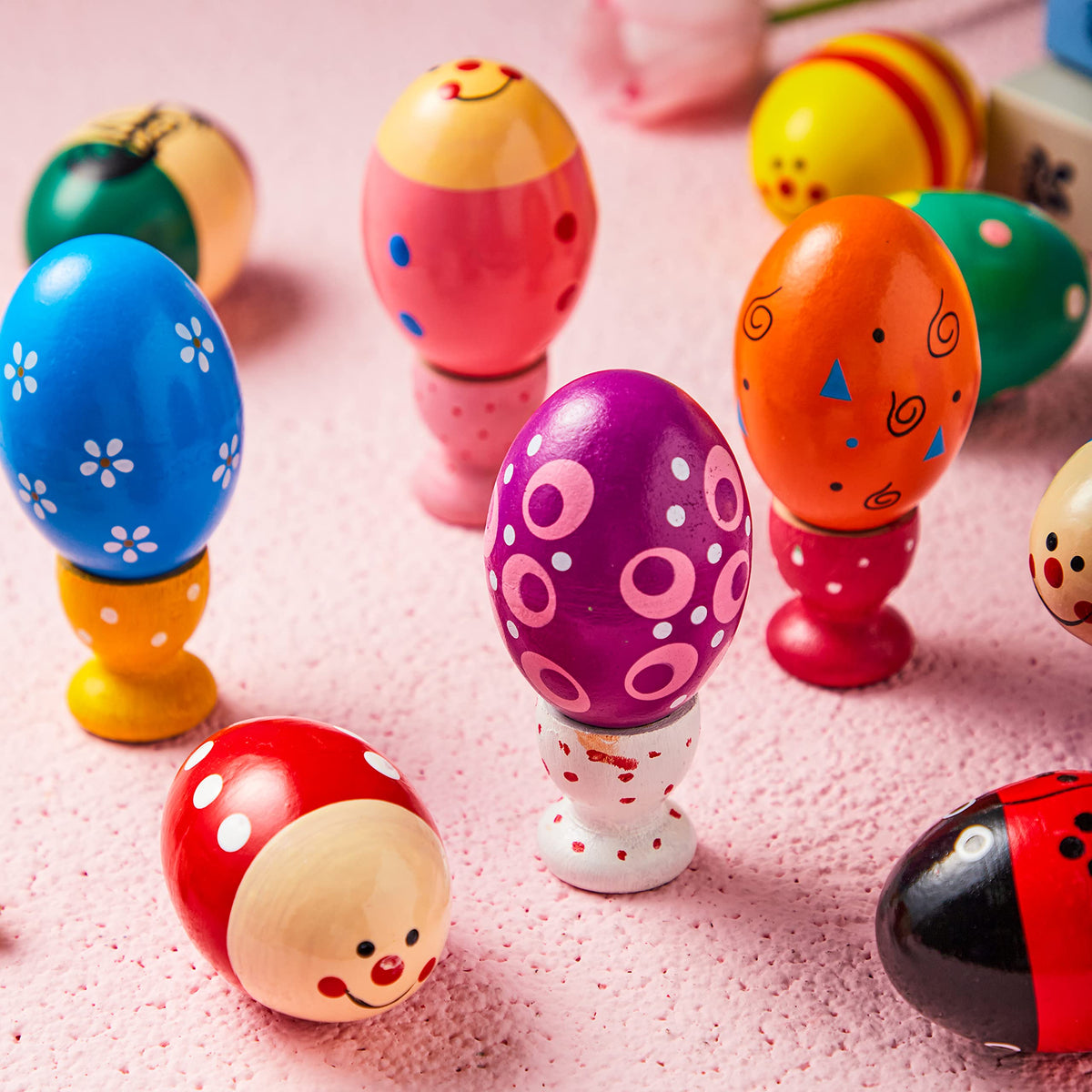 JOYIN wooden egg shaker sand inside creates gentle rustling sounds.