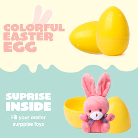 JOYIN classroom rewards with Easter eggs and soft plush bunnies inside.
