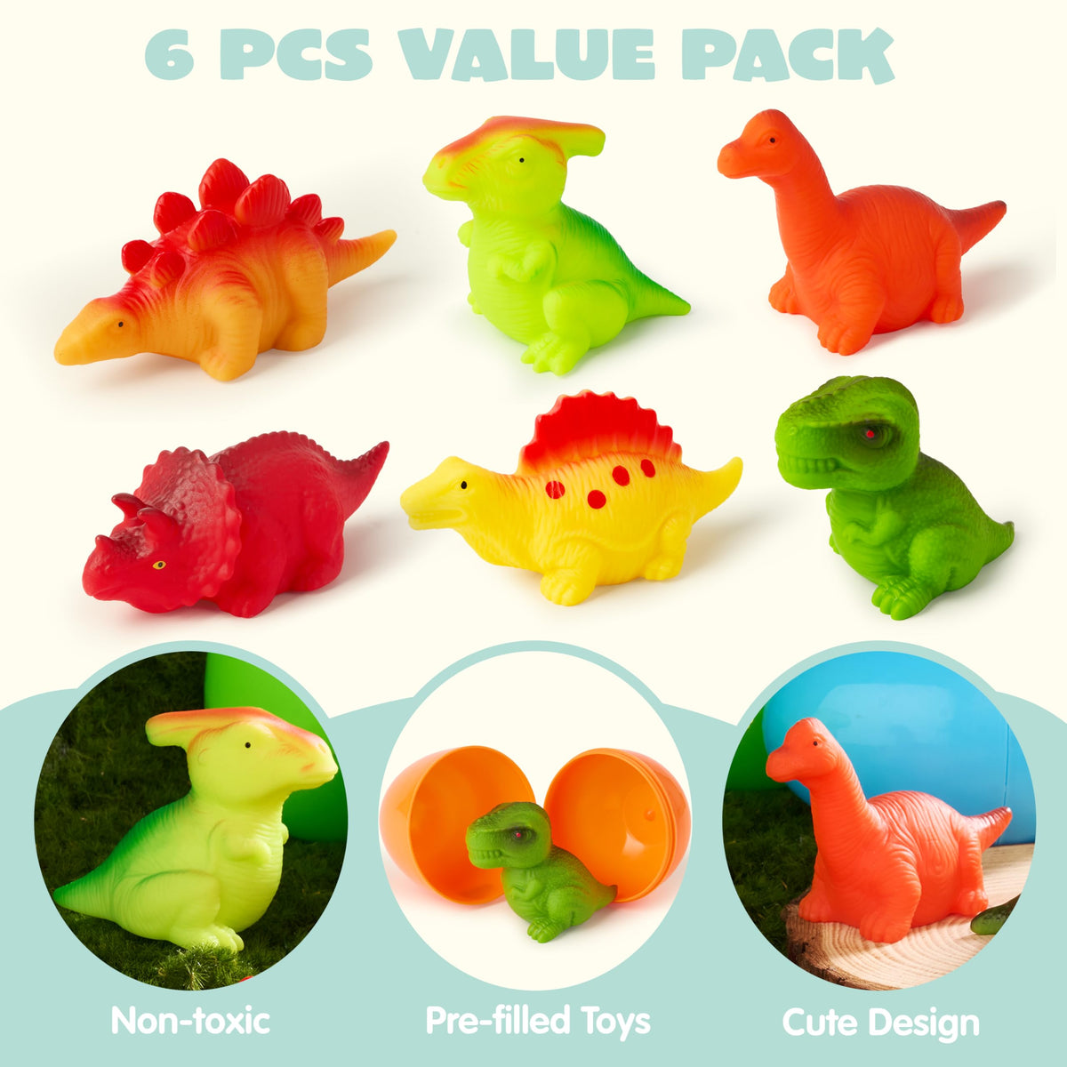 JOYIN color-changing dinosaur toy inside Easter egg for egg hunts.