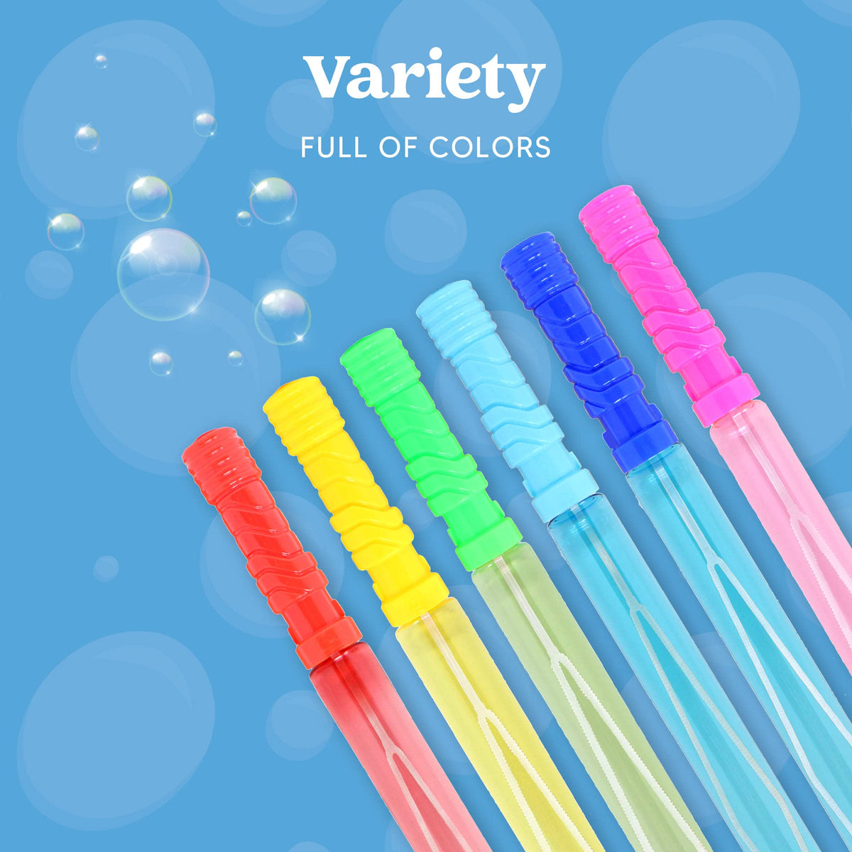 JOYIN color assortment bubble wands set ideal for parties.