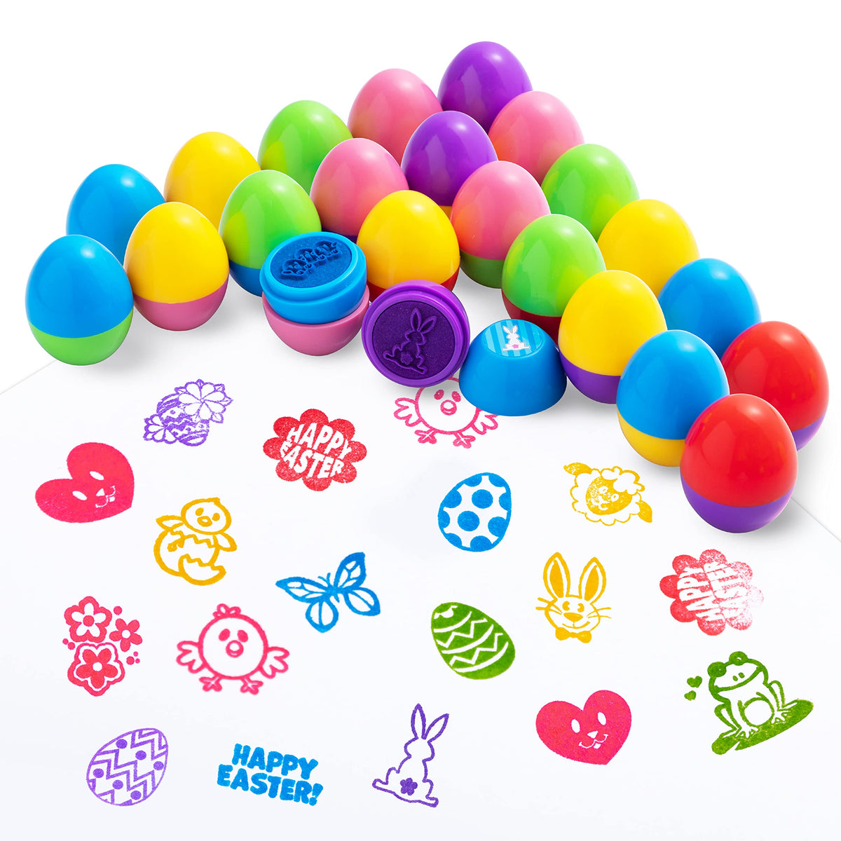 JOYIN colorful Easter basket filler stamps for celebrations