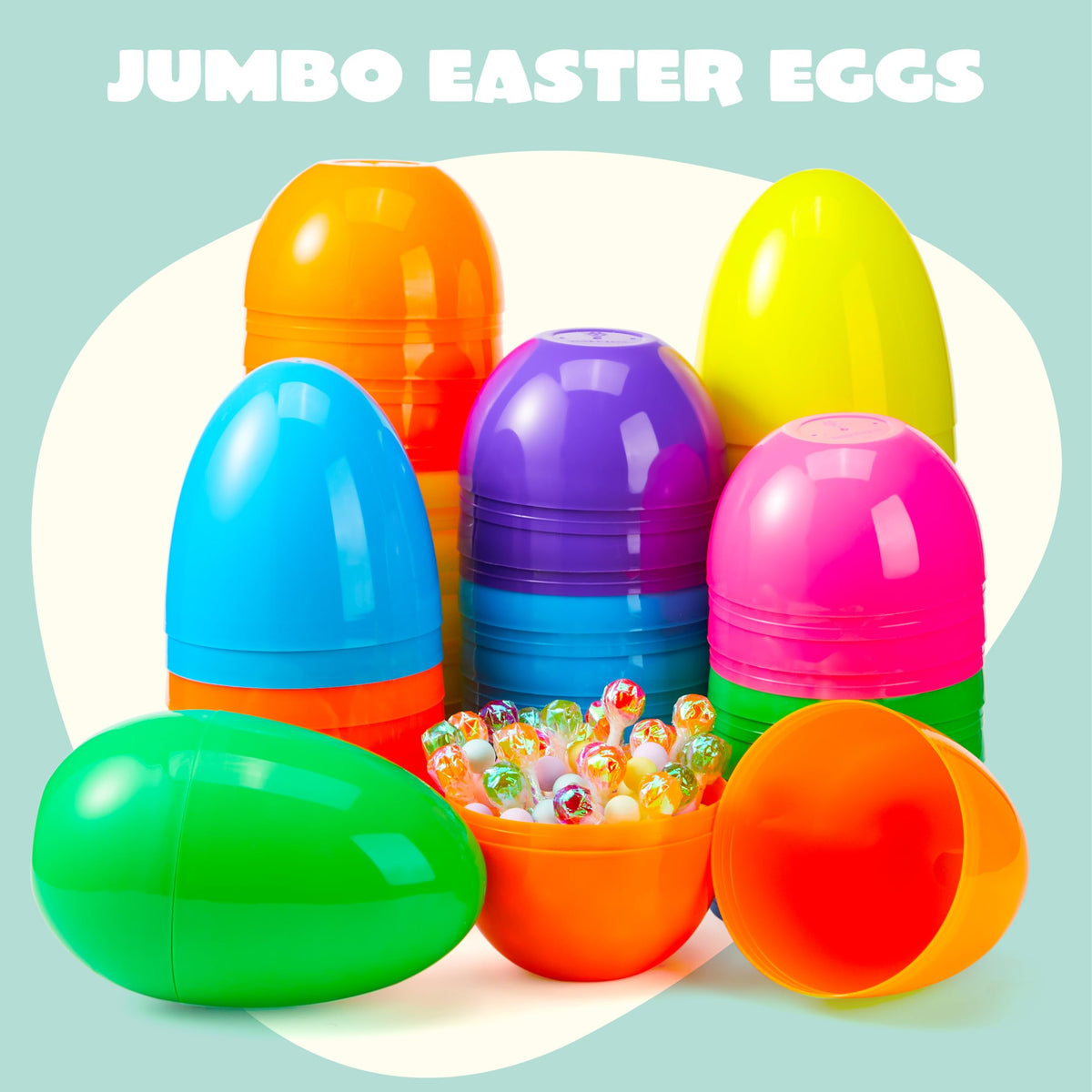JOYIN six inch rainbow Easter eggs color the home for festive decorating and hunts