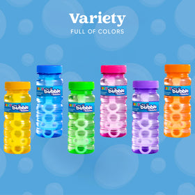 Colorful bubble solution bottles perfect for kids playdates and outdoor entertainment