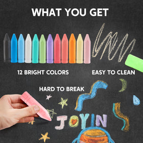 JOYIN cone-shaped sidewalk chalks are washable and mess-free for kids' drawing