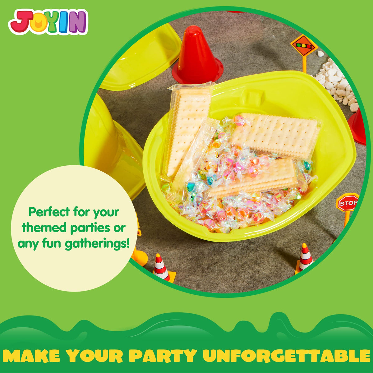 JOYIN bright yellow hats brighten party tables and photos