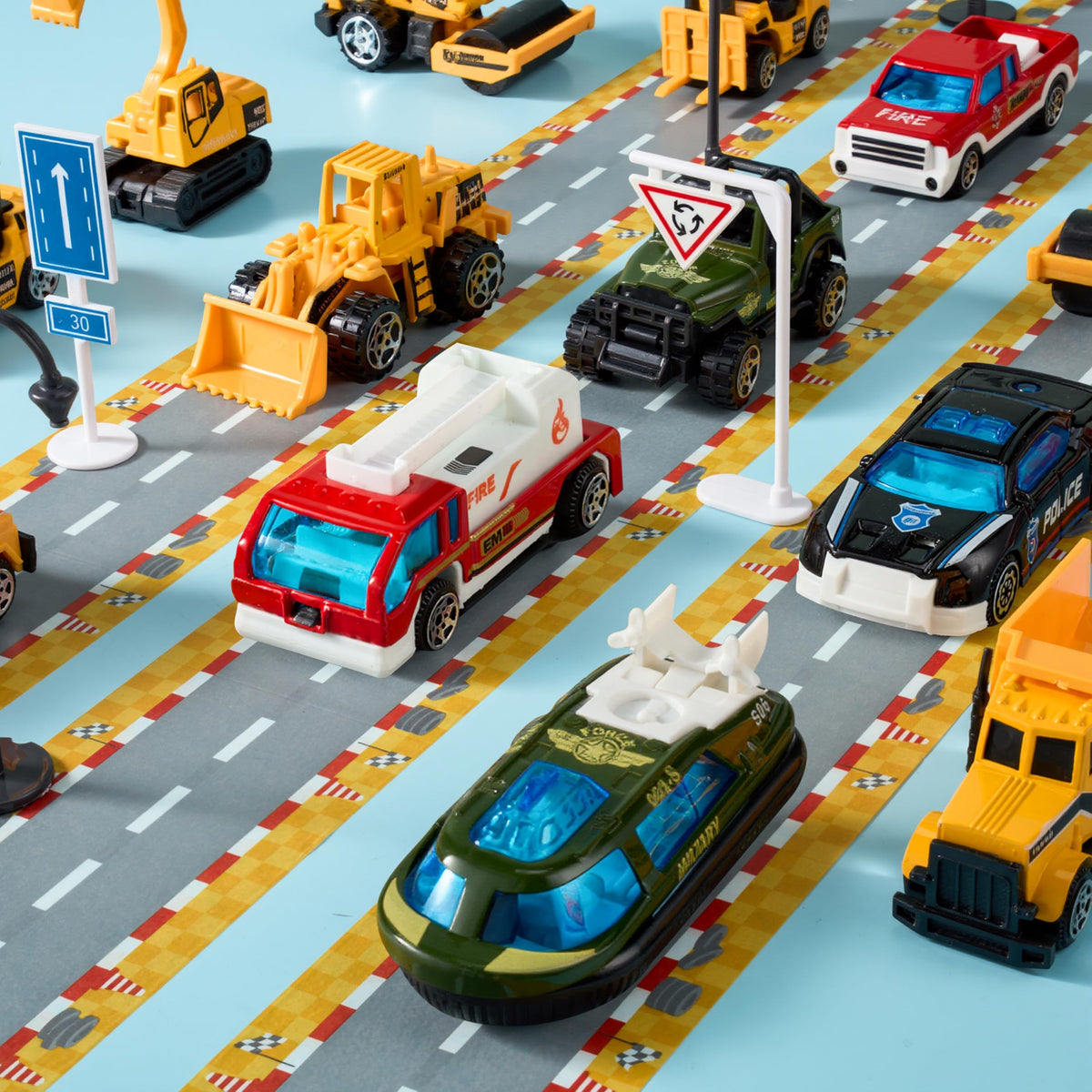JOYIN die-cast cars inside eggs, unboxing scene showing tiny treasures.
