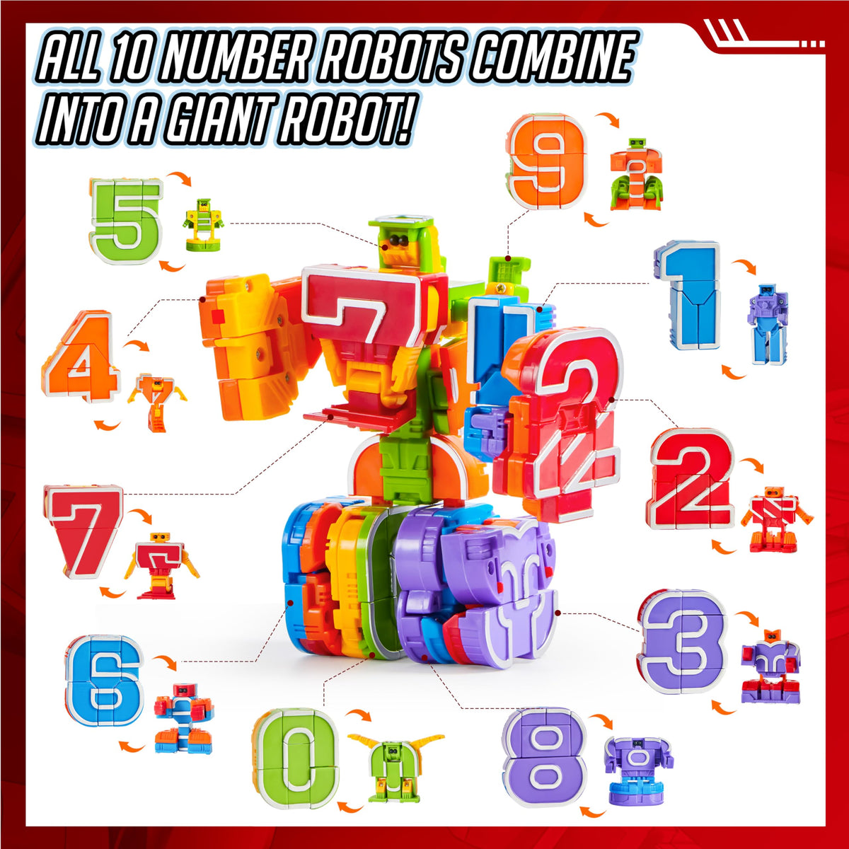JOYIN digit-detachable robots switch between numbers and robots for hands-on learning.