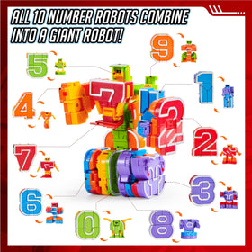 JOYIN digit-detachable robots switch between numbers and robots for hands-on learning.