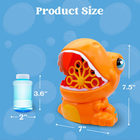 JOYIN Dinosaur Bubble Machine in use at indoor or outdoor events.