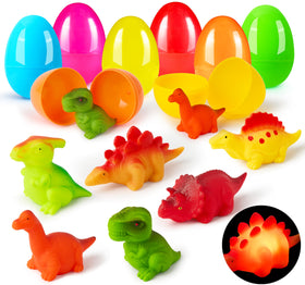 JOYIN dinosaur light-up Easter egg front view glows in water for bath time fun.