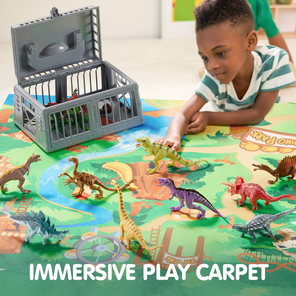 JOYIN dinosaur play mat offers a realistic world for interactive adventures.