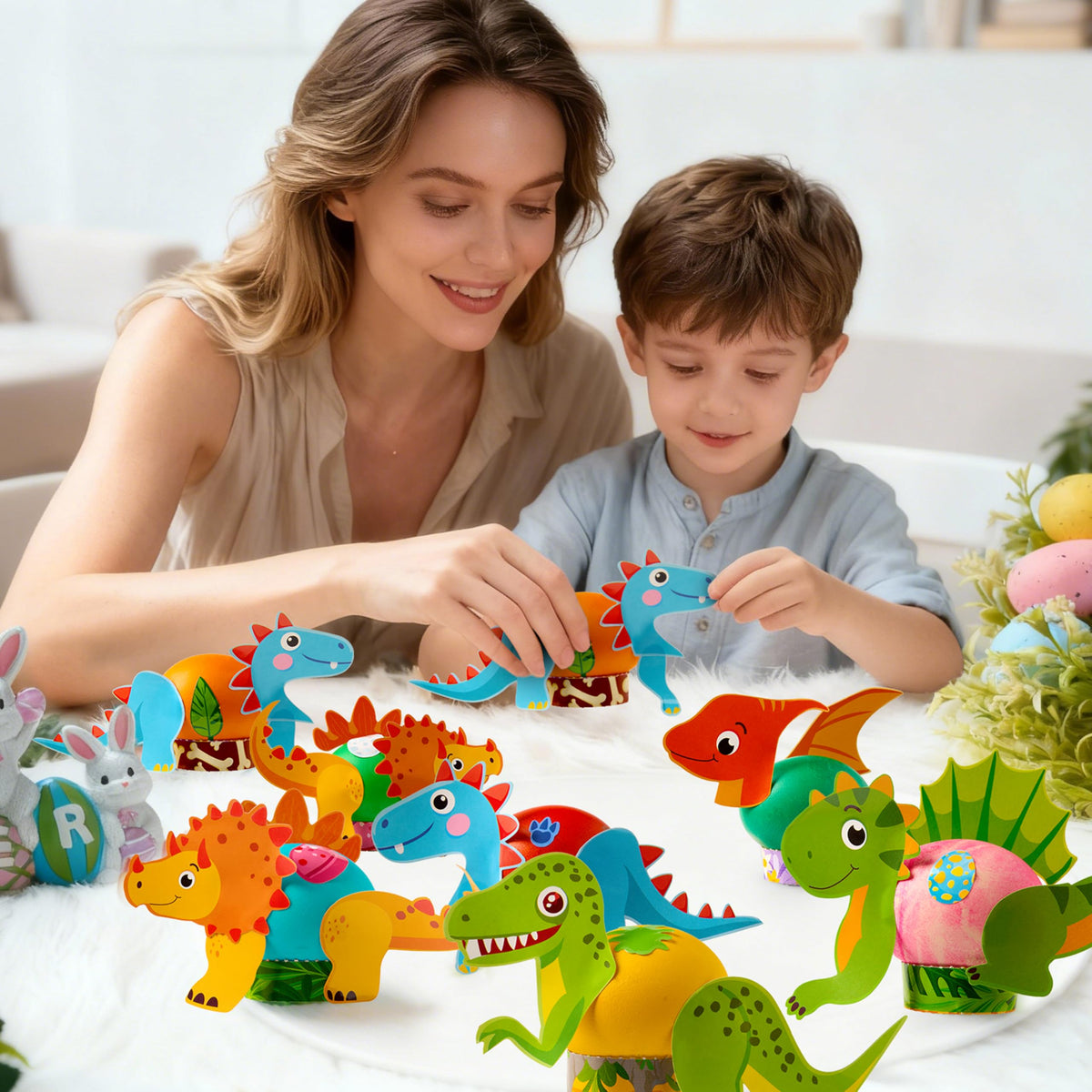JOYIN dinosaur-themed Easter setup inspires creative play and learning
