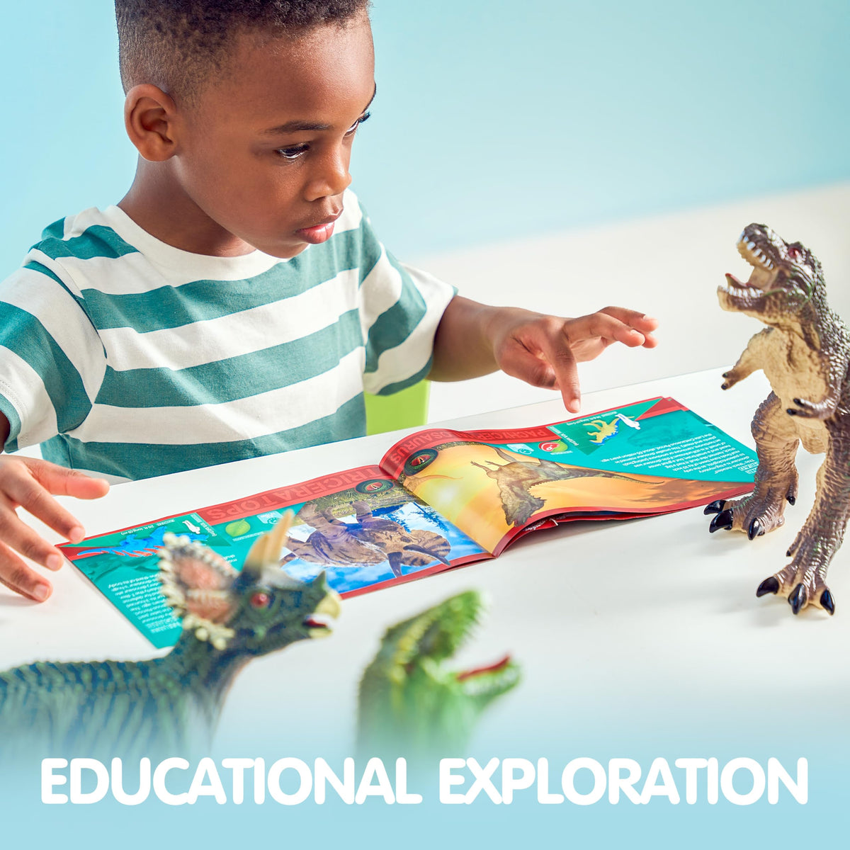 JOYIN dinosaur Triceratops figure sparks creative play and durable handling
