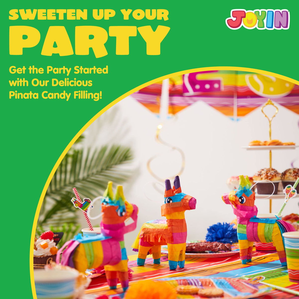 JOYIN donkey piñata with hanging loop enables easy ceiling or branch decor.