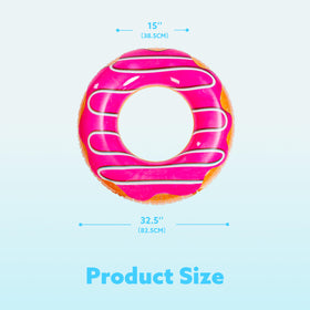JOYIN glitter-inside donut pool float reflects sunlight for dazzling photos.