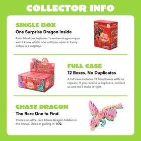 JOYIN dragon blind box gemstone dragon with metallic sheen for desk decor.
