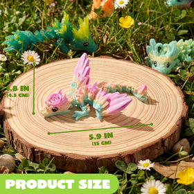 JOYIN dragon blind box sunflower with emerald-rose gold hues for sensory display.
