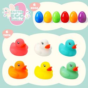 JOYIN duck bath toy inside Easter egg lights up for engaging play.