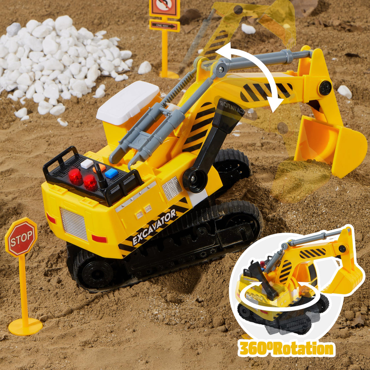 JOYIN dump truck 3-in-1 construction toy for realistic driving play.