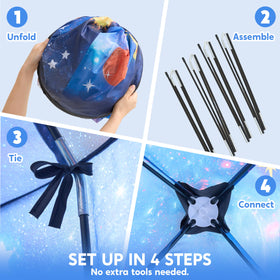 JOYIN Durable non-toxic fabric and sturdy poles for lasting use