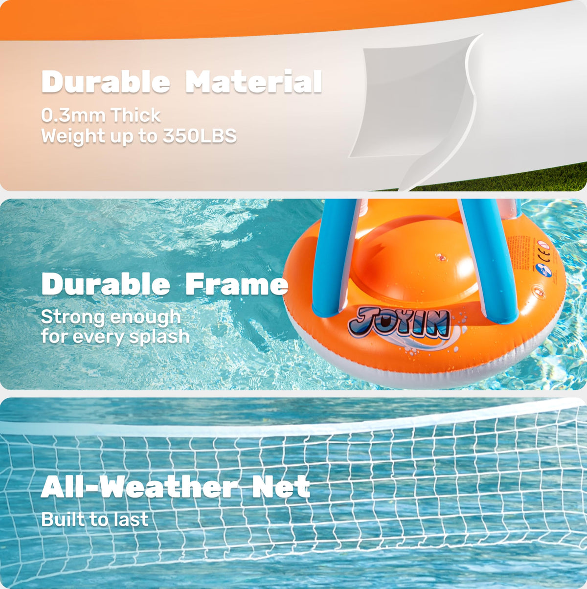JOYIN durable raft material ensures long-lasting, leak-resistant use