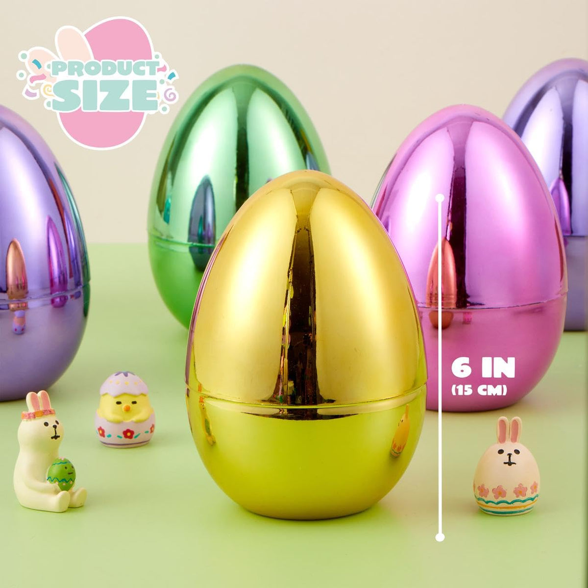 JOYIN 6-inch eggs adding glossy highlight to Easter party favors