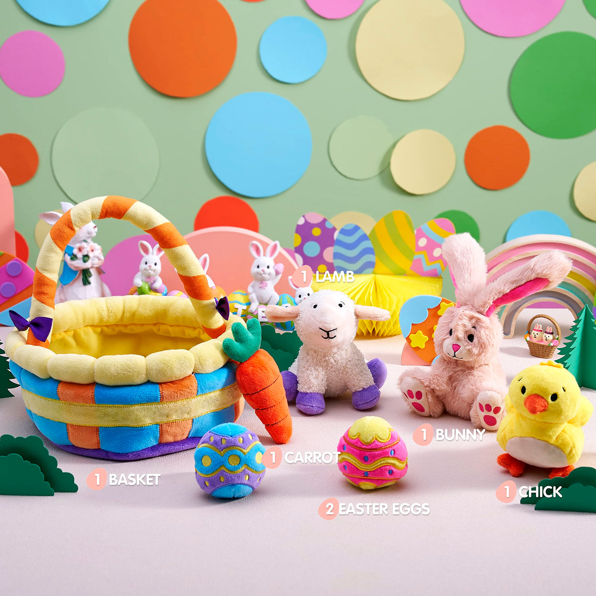 JOYIN Easter plush bunny—cute, cuddly gift for classrooms and Easter baskets.