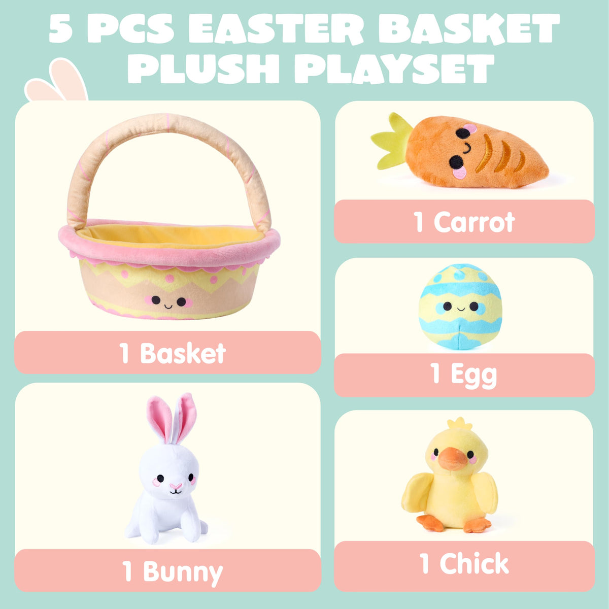 JOYIN Easter basket plush chick adds cute, imaginative play.