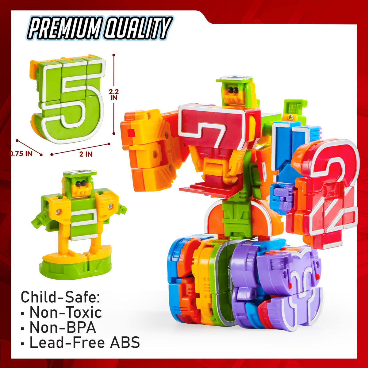 JOYIN number robots suitable for Easter baskets and kids' playtime.