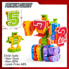 JOYIN number robots suitable for Easter baskets and kids' playtime.
