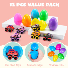 JOYIN bright eggs and mini cars for basket stuffers and gifts