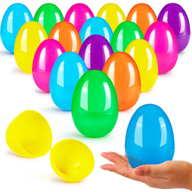 JOYIN 3.15-inch colorful Easter egg with hinge for hunts and decorations