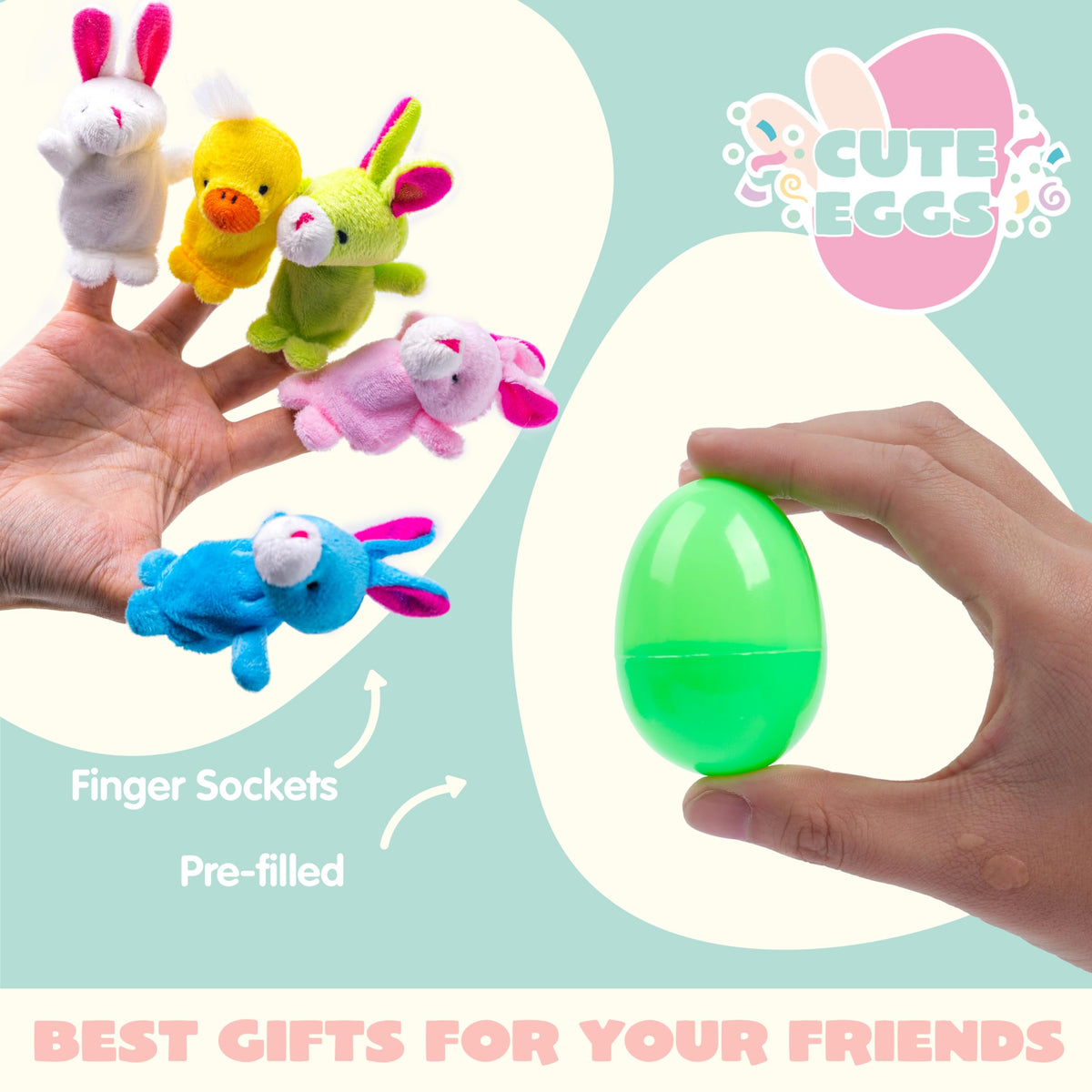 JOYIN Easter egg design highlights hinge and 18 animal styles for variety.