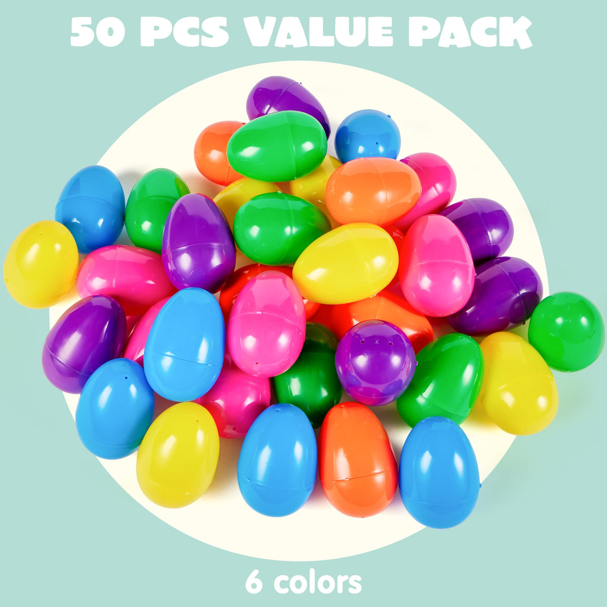 JOYIN hinged top-bottom Easter egg for easy filling and use
