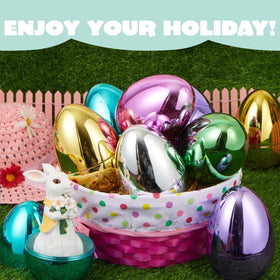 JOYIN metallic eggs for outdoor and indoor egg hunts and baskets