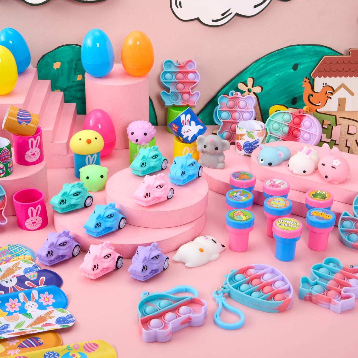 JOYIN Easter egg hunt setup ready-to-fill for classrooms and parties.