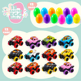 JOYIN Easter egg hunt monster car on display, perfect for classroom prizes.
