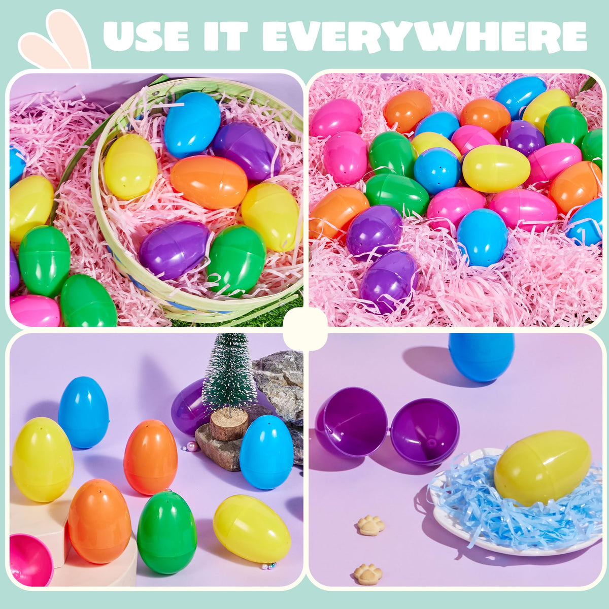JOYIN smooth-edged Easter egg with durable shell for multiple uses