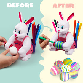 JOYIN Easter egg spinner with 10 markers enables colorful decorating.