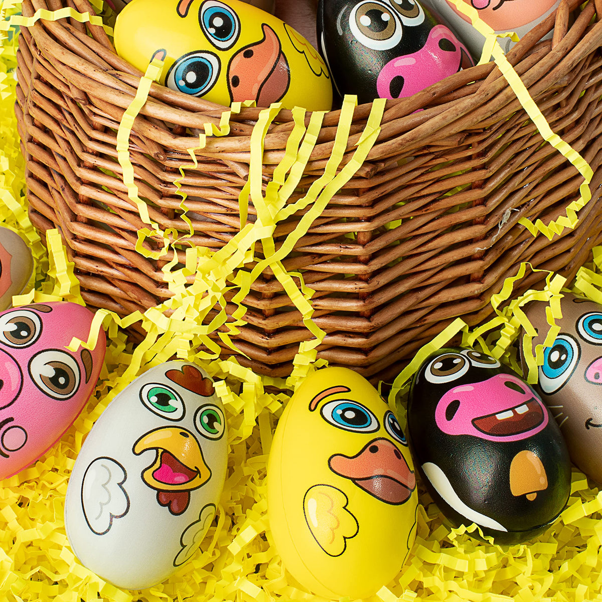JOYIN assorted Easter egg squishy set for multiple animal designs.
