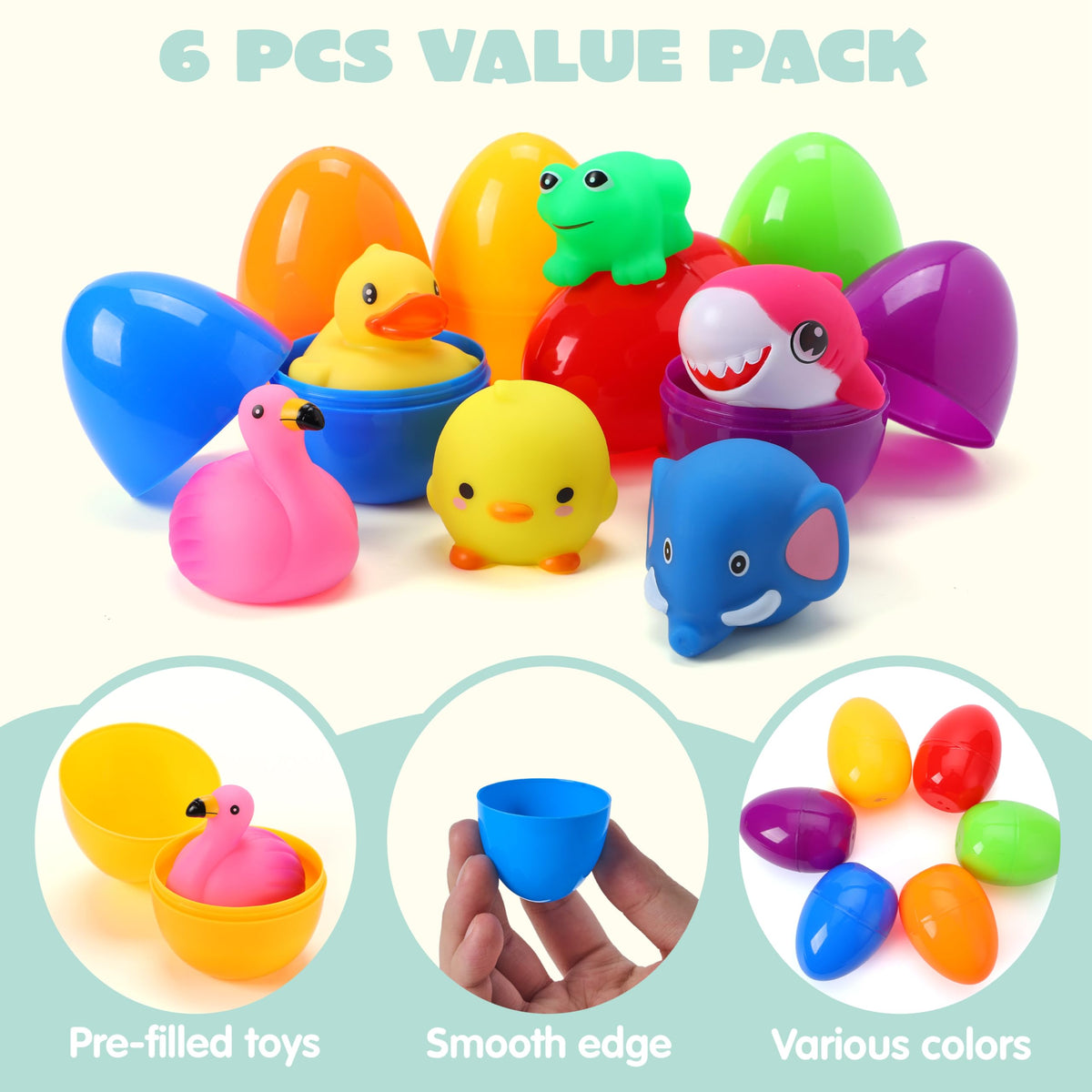 JOYIN chick floating bath toy inside egg for tub time