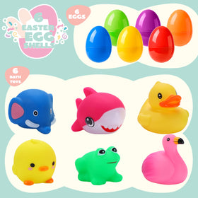 JOYIN whale light-up bath toy inside egg for nighttime play