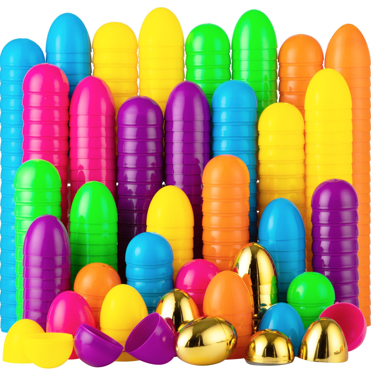 JOYIN Easter eggs in 194 colorful pieces for bright Easter hunts and fillable surprises