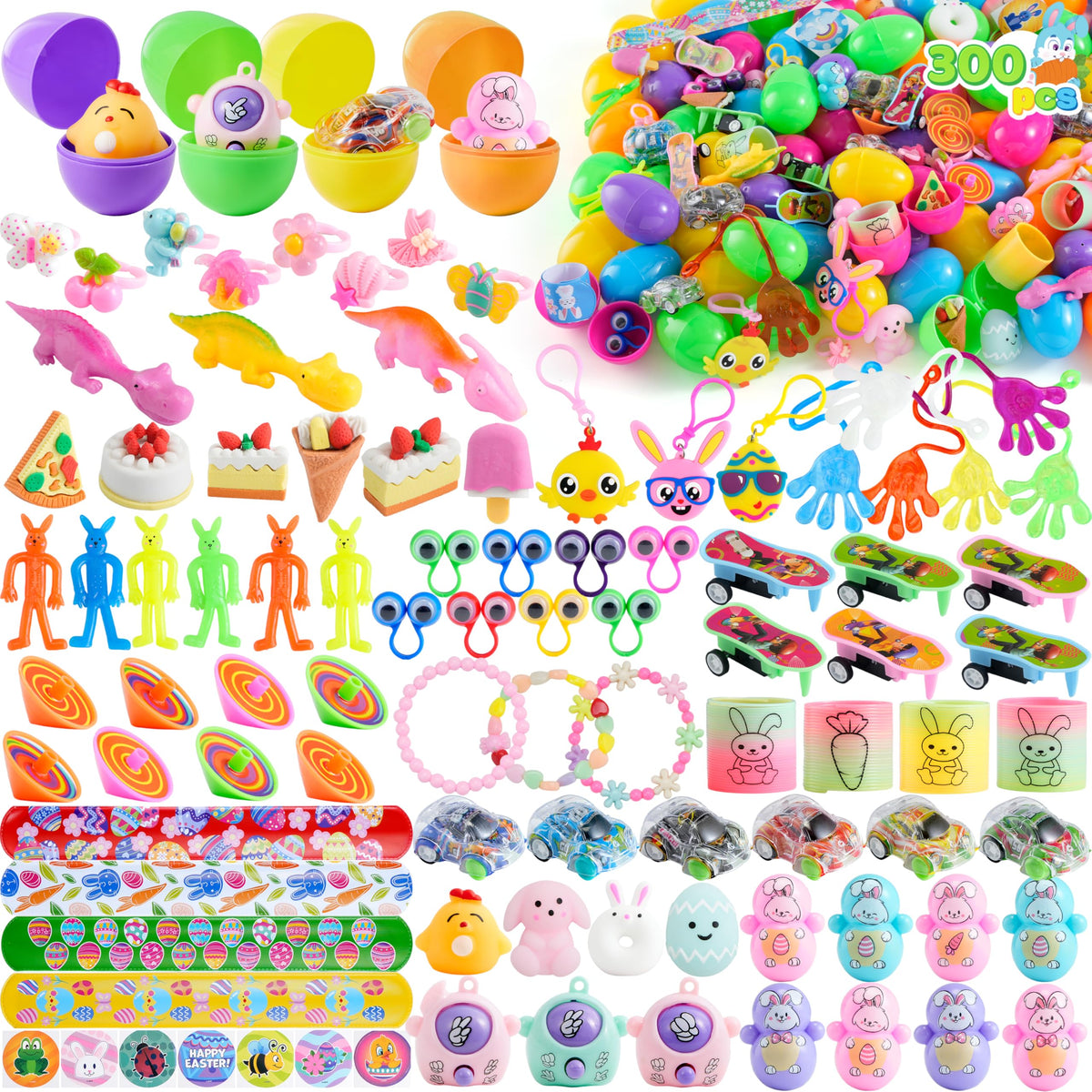JOYIN Easter eggs bulk with toys, ideal for exciting egg hunts and gifts.