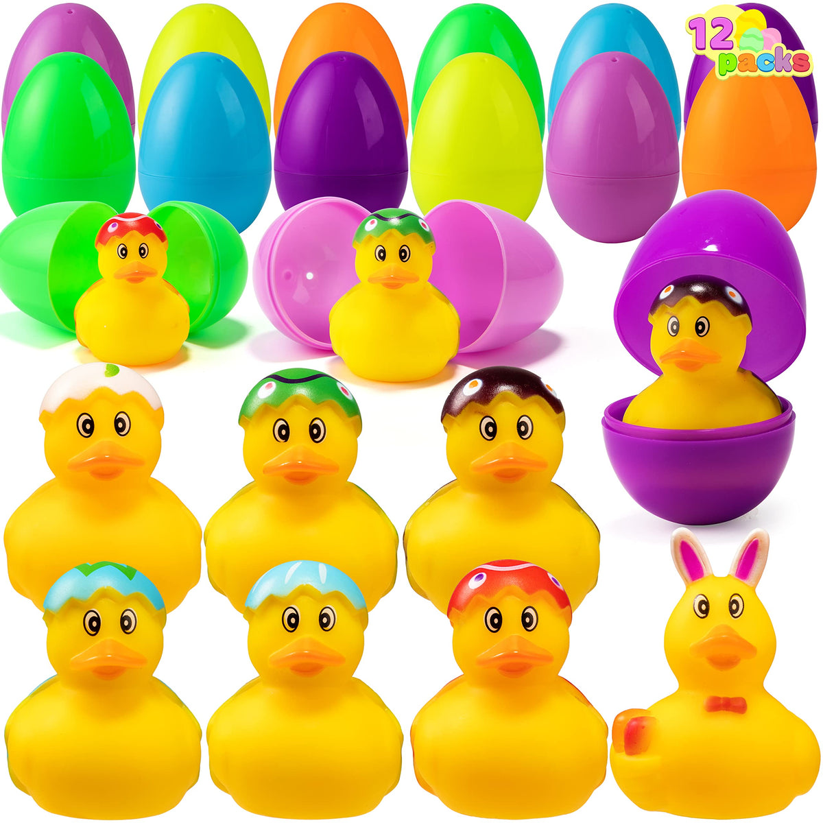 JOYIN logo-branded eggs bring bright colors and cheerful play during tub time.