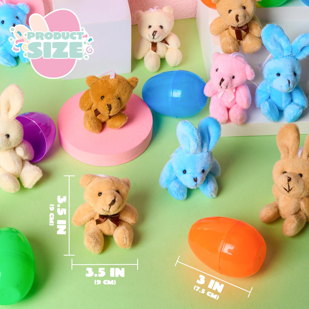 JOYIN eggs feature six colorful bunny and bear designs for festive celebrations.