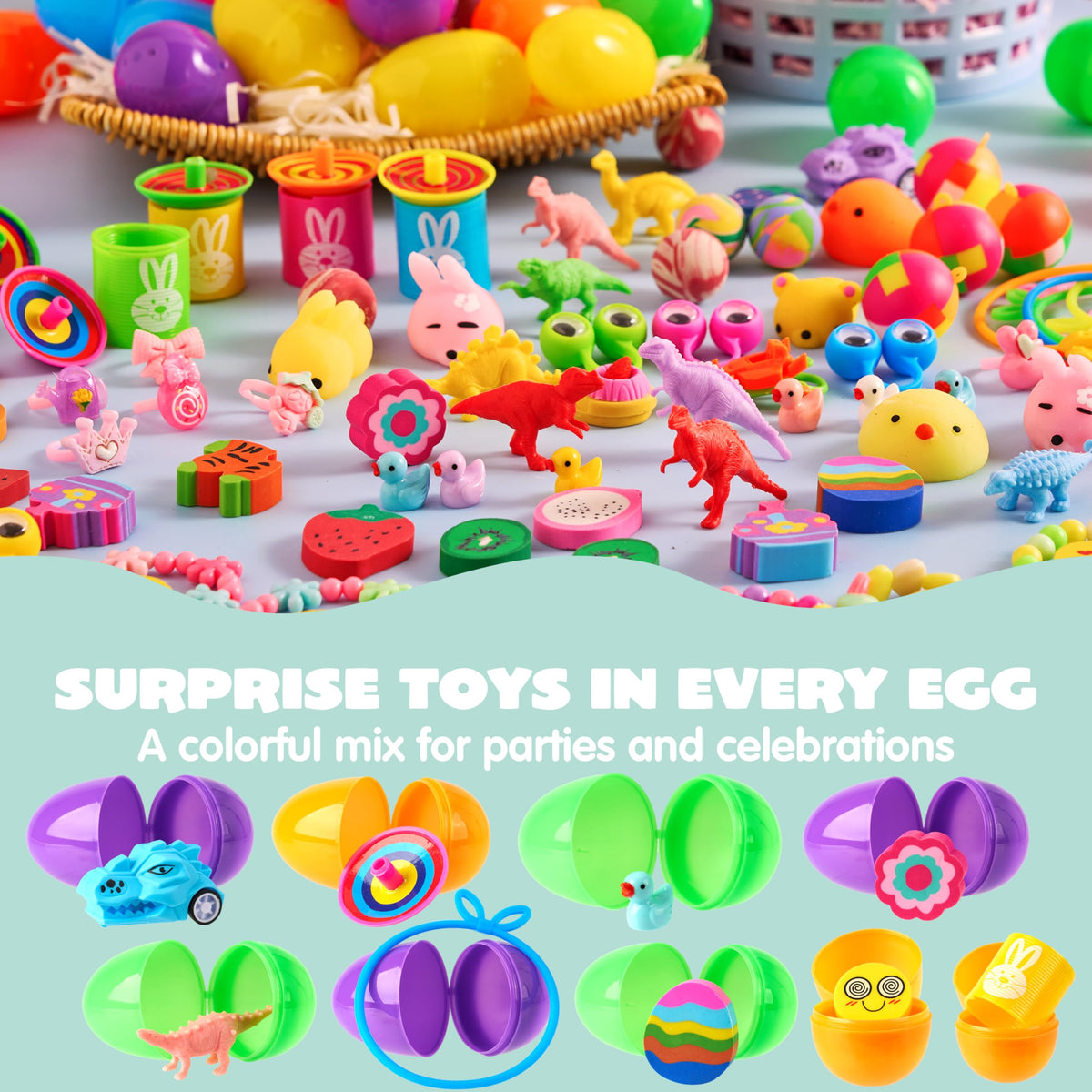 JOYIN eggs with Easter rubbers bring colorful party fun