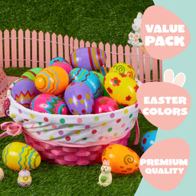 JOYIN Easter eggs hinge-design enables easy top-bottom assembly