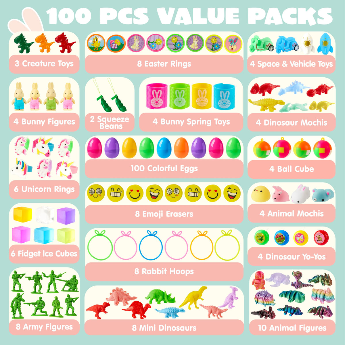 JOYIN Easter eggs featuring pull-back vehicles for active play.
